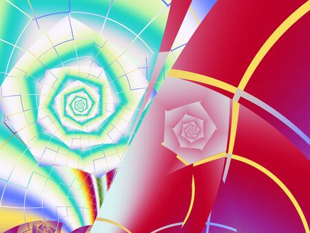 Abstract fractal Christmas Patchworkの写真素材
