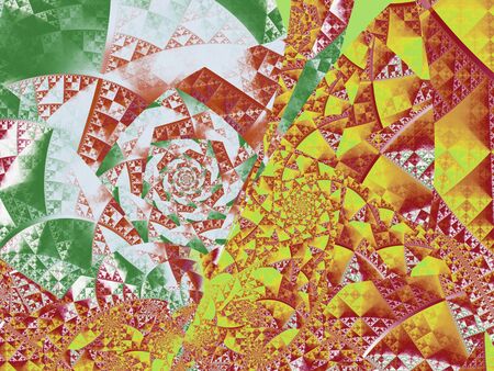 Abstract fractal Christmas Patchworkの写真素材