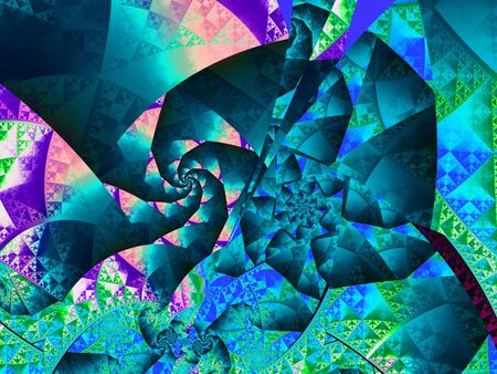 Abstract fractal Christmas Patchworkの写真素材