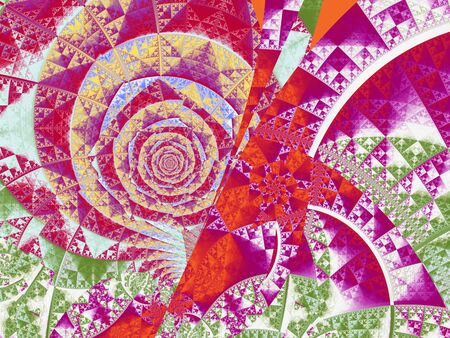 Abstract fractal Christmas Patchworkの写真素材