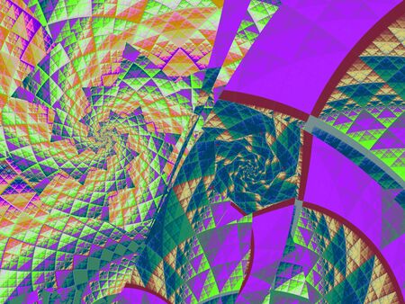 Abstract fractal Christmas Patchworkの写真素材