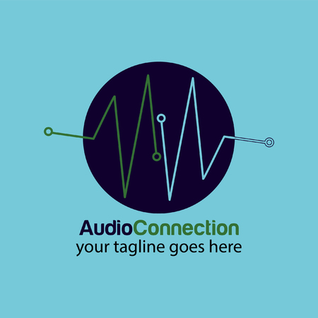 Media connection logo designのイラスト素材