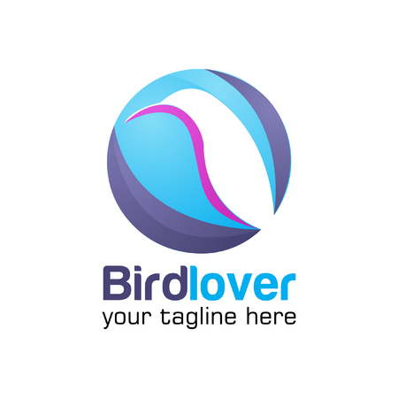 bird lover logo designのイラスト素材