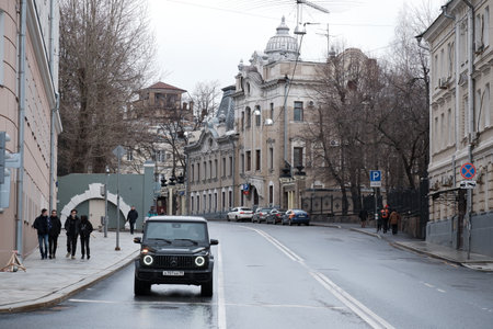 View of the street in Moscow.のeditorial素材