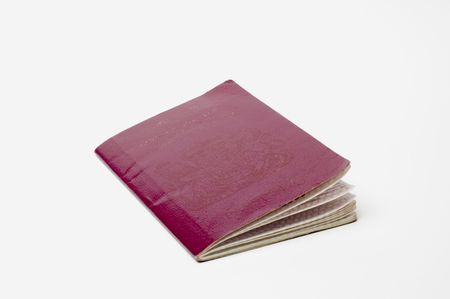 A battered well used passportの写真素材