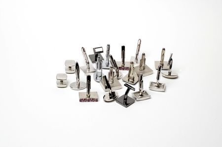 An assortment of cufflinks

