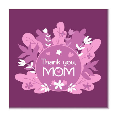 Happy Mother's Day! A gentle greeting card for your beloved mother. Vector, isolated.のイラスト素材