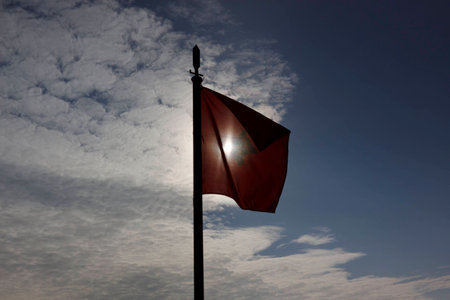 Flag in the airの写真素材