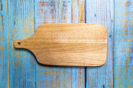Serving board on the table, top view, top view.の写真素材