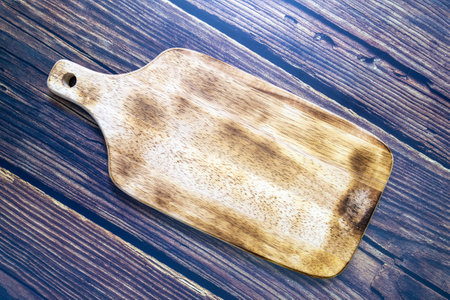 Serving board on the table, top view, top view.の写真素材