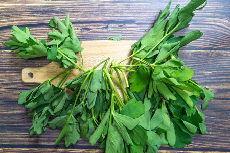 Vegetables on a cutting boardの写真素材