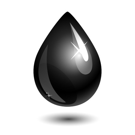 black petroleum drop on white のイラスト素材