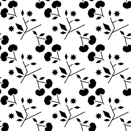 Seamless pattern with cherry. Minimalism and scandinavian style. Background design for textile, wrapping paper. eps 10のイラスト素材