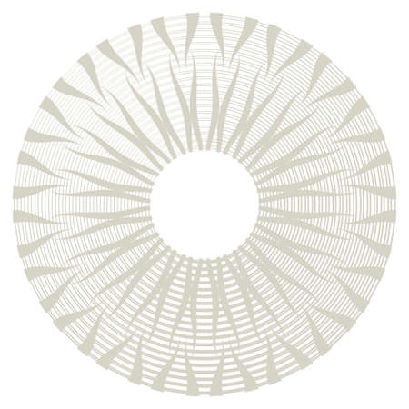 Vector round frame with place for text, pattern in a circle isolated on white backgroundのイラスト素材