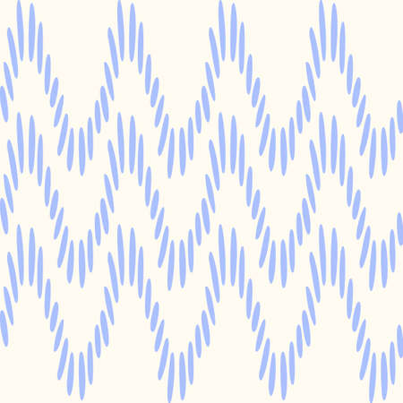 Vector seamless abstract background in pastel tones zigzags of light blue oval stains pattern for wallpaper design of clothの写真素材