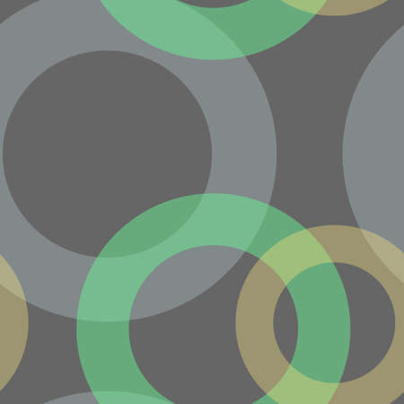 Vector seamless pattern of rings on a gray backgroundのイラスト素材