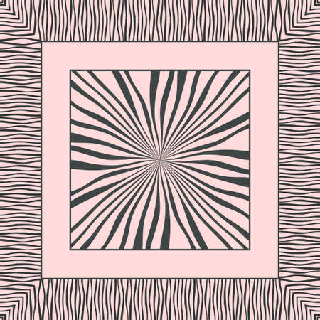 Vector geometric abstract pattern for design of hijab, shawl, tablecloth, pillowcasesのイラスト素材