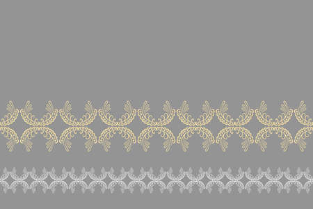 Vector seamless pattern brush for border, horizontal ornament for decoration and design of fabric for pastel linen.のイラスト素材
