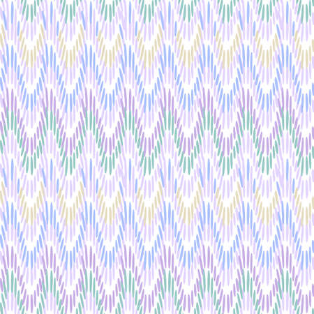 Vector seamless winter ethnic pattern on a transparent background zigzags from long brush strokes, abstract geometric backgroundのイラスト素材