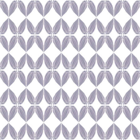 Vector seamless pattern in pastel gray colors, hatched petals arranged on a white background in a geometric orderのイラスト素材