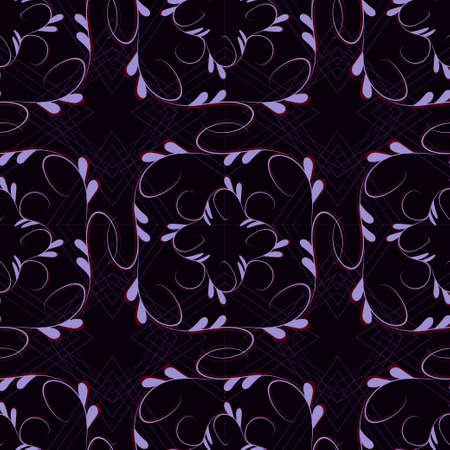 Vector seamless abstract pattern with floral motif for fabric design, wallpaper.のイラスト素材