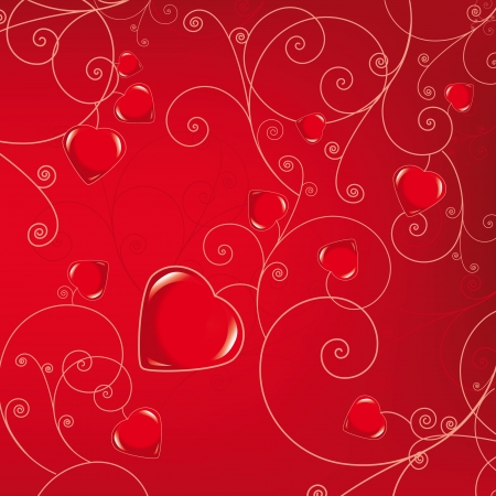 love background with heartsのイラスト素材