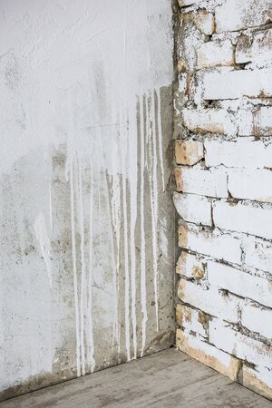 wall white brick white loft designの写真素材
