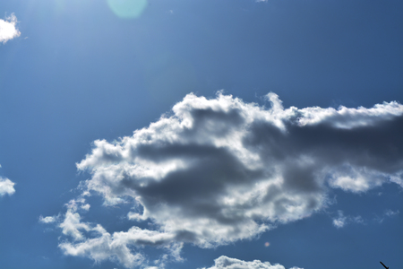 Blue sky with white cloudsの写真素材