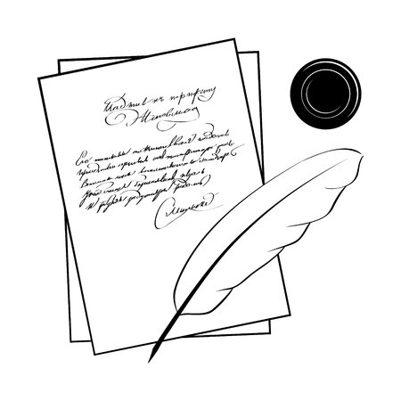 The manuscript of the poetのイラスト素材