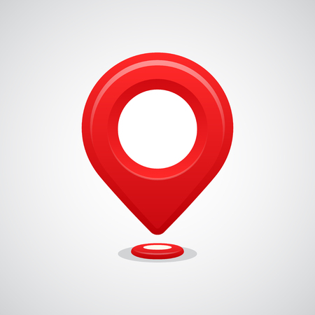 Red map pin pointer Vector illustration.のイラスト素材