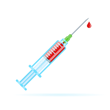 medical syringe Vector illustration.のイラスト素材