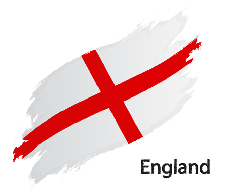 Flag of England icon on white background, vector illustration.のイラスト素材