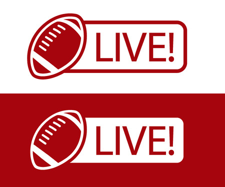 American football LIVEのイラスト素材