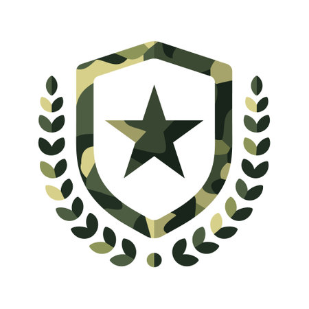 Vector Military Icon. Symbol for your web site design, logo, app, UI. Isolated on white backgroundのイラスト素材
