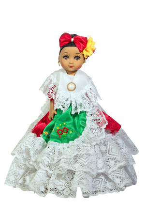 Doll isolated on white backgroundの写真素材