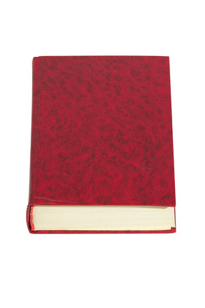 red book isolated on white backgroundの写真素材