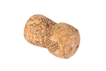 the cork isolated on white backgroundの写真素材