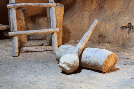 Wooden bludgeon of stone centuryの写真素材