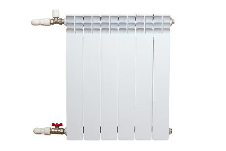 Heater isolated on white backgroundの写真素材