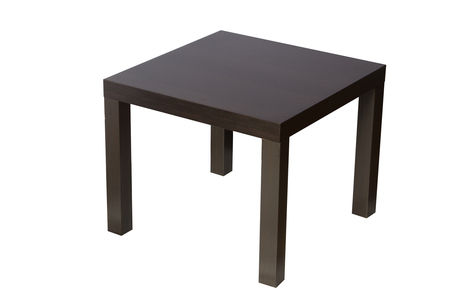 The Brown desk isolated on white backgroundの写真素材