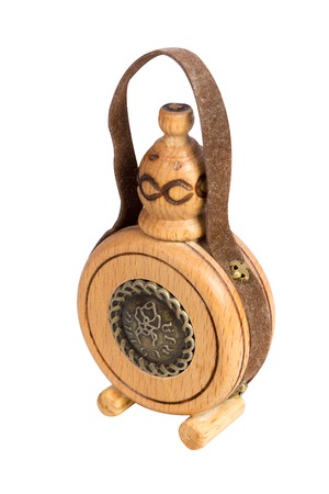 Decorative  flask for liquid isolated on white backgroundの写真素材