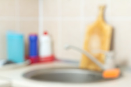 The Blurred background of kitchen itemsの写真素材