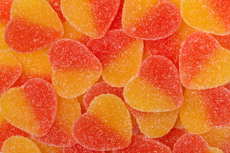 Marmalade in the form of heart as a backgroundの写真素材