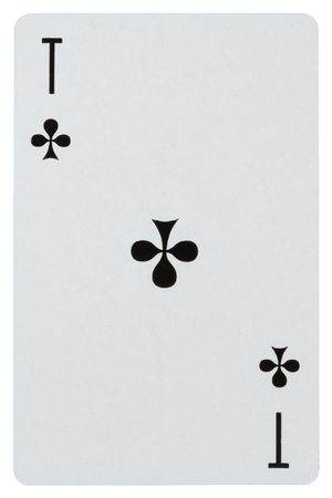 Playing card Ace of cross isolated on white backgroundの写真素材