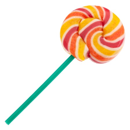 Lollipop isolated on white backgroundの写真素材