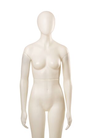 Female mannequin dummy isolated on white backgroundの写真素材