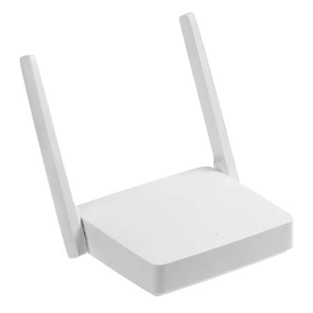 Wi Fi router isolated on white backgroundの写真素材