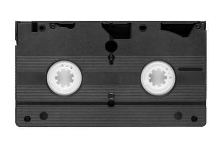 OLd video cassette isolated on whie backgroundの写真素材