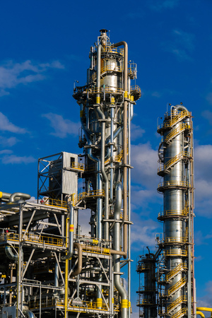 Units for nitric acid production on fertilizer plantの写真素材