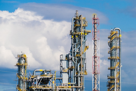 Units for nitric acid production on fertilizer plantの写真素材